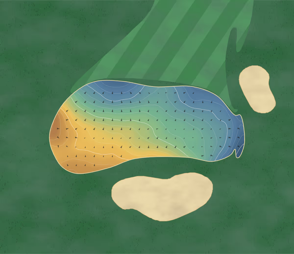 Green contour map of Cedarcrest in Marysville, Washington — 208 elevation contours at a 3-inch interval with fall-line arrows, traced from 1-meter lidar