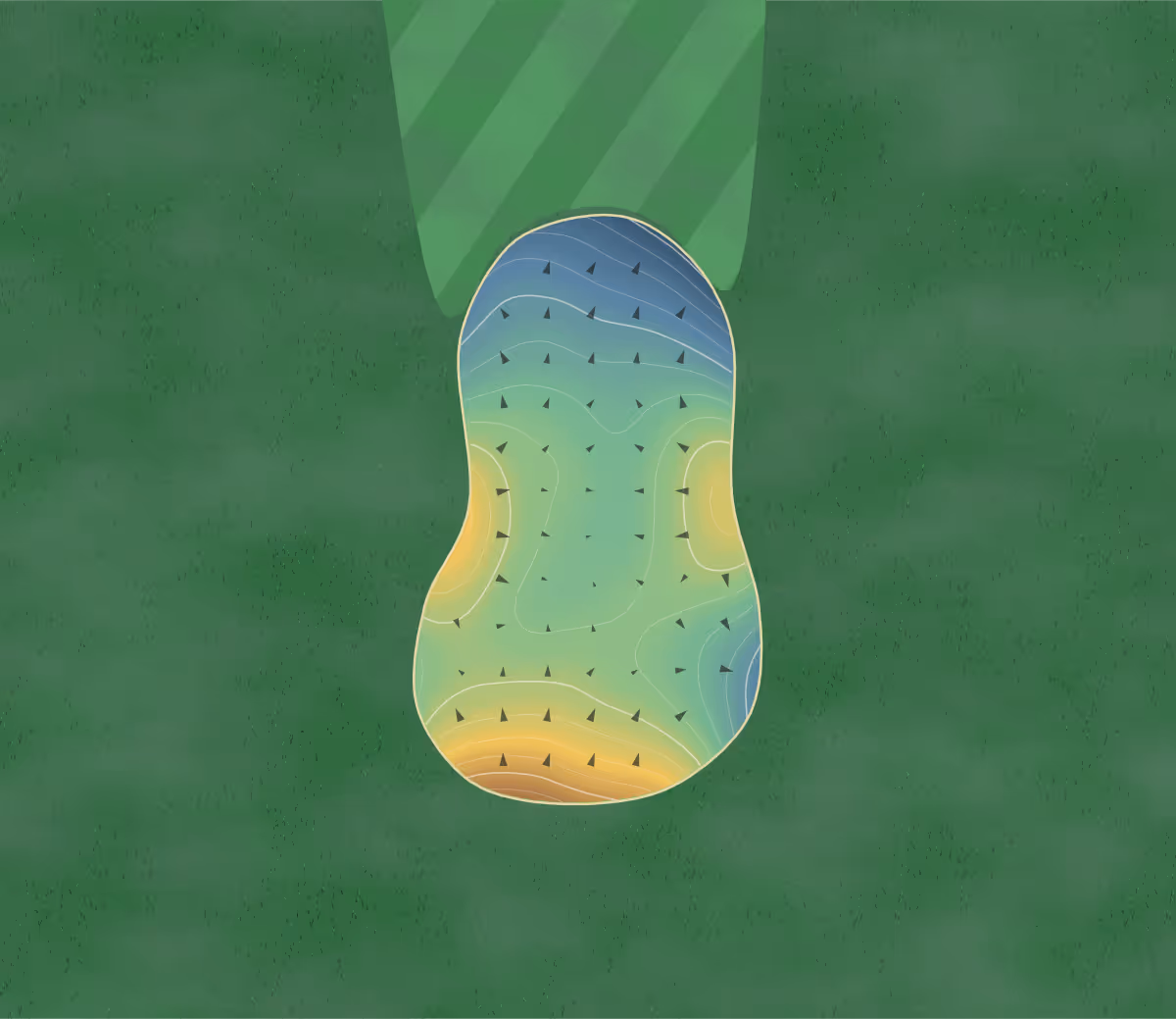 Green contour map of Centennial Acres in Sunfield, Michigan: 300 elevation contours at a 3-inch interval with fall-line arrows, traced from 1-meter lidar