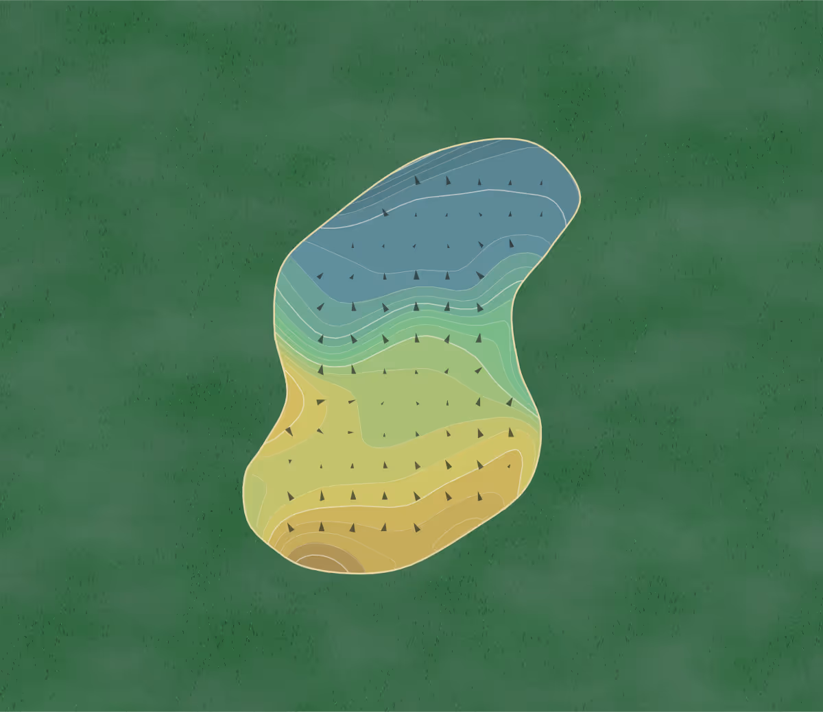Green contour map of Cerbat Cliffs in Kingman, Arizona — 263 elevation contours at a 3-inch interval with fall-line arrows, traced from 1-meter lidar