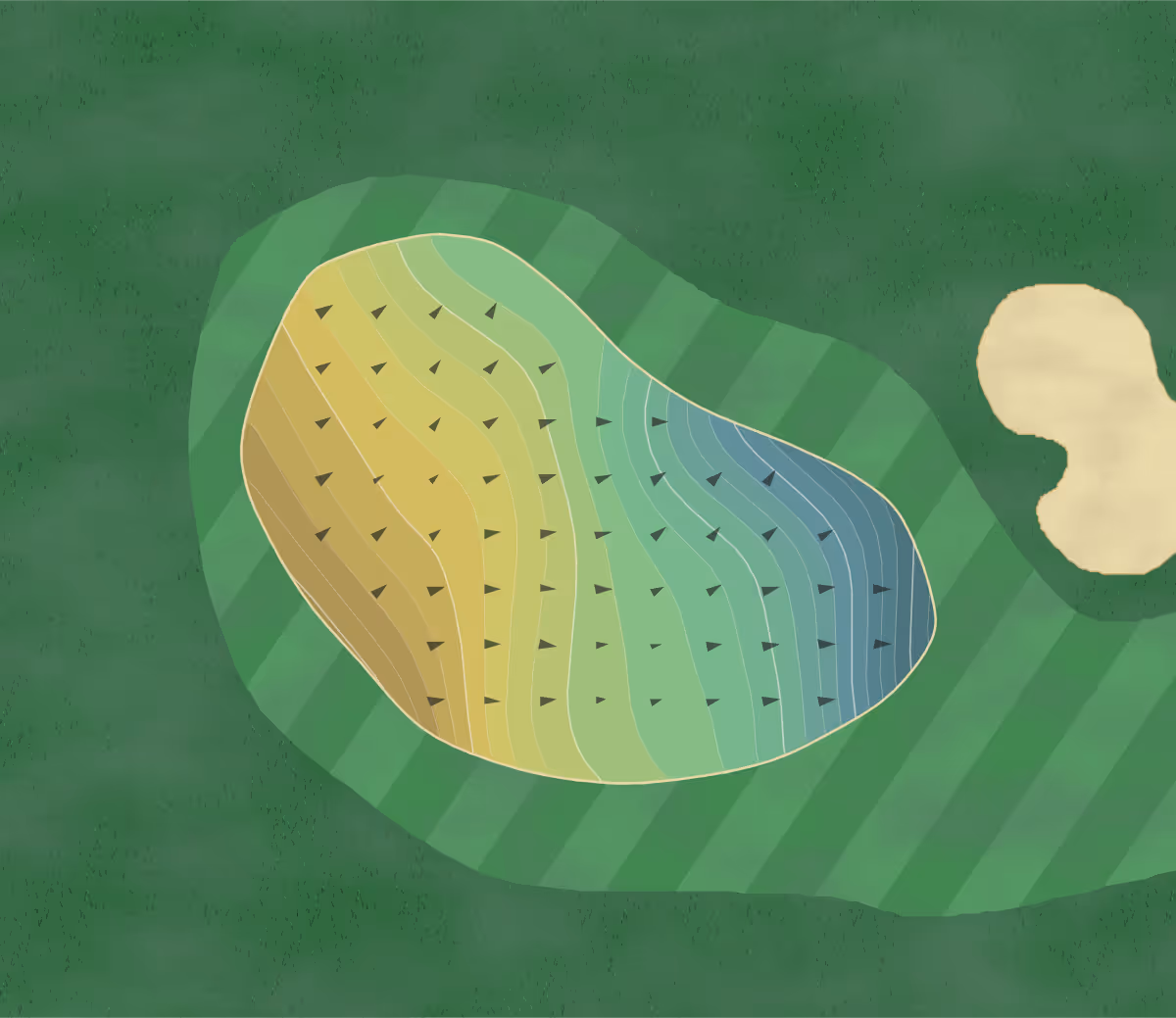 Green contour map of Chateau Elan in Braselton, Georgia — 209 elevation contours at a 3-inch interval with fall-line arrows, traced from 1-meter lidar