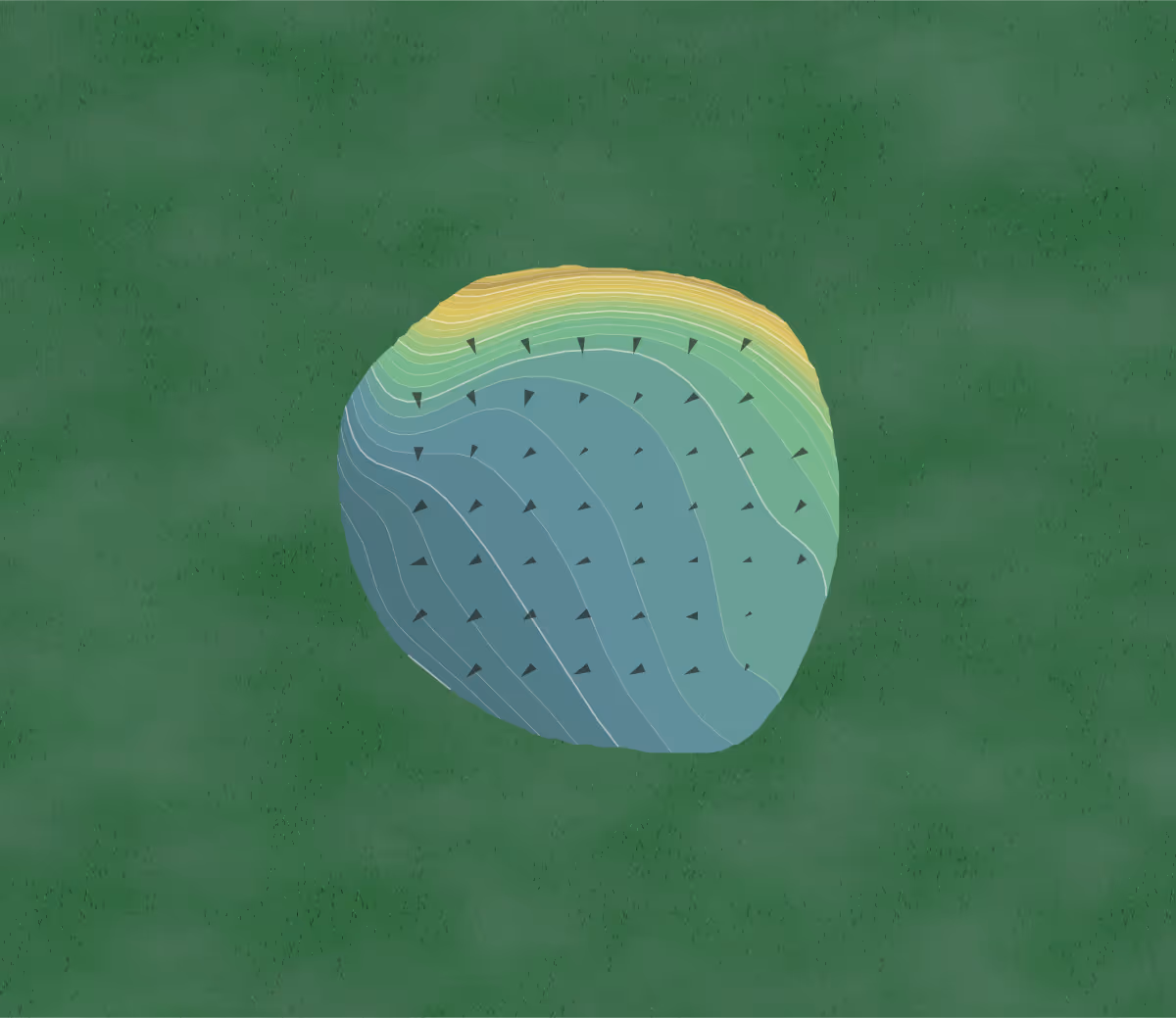 Green contour map of Cheboygan in Cheboygan, Michigan — 89 elevation contours at a 3-inch interval with fall-line arrows, traced from 1-meter lidar