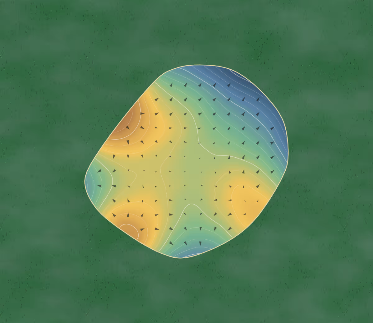 Green contour map of Cherry Oaks in Cheney, Kansas: 211 elevation contours at a 3-inch interval with fall-line arrows, traced from 1-meter lidar