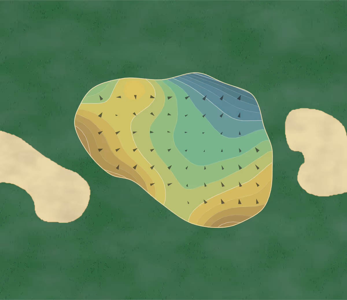 Green contour map of Chimney Oaks in Homer, Georgia — 282 elevation contours at a 3-inch interval with fall-line arrows, traced from 1-meter lidar