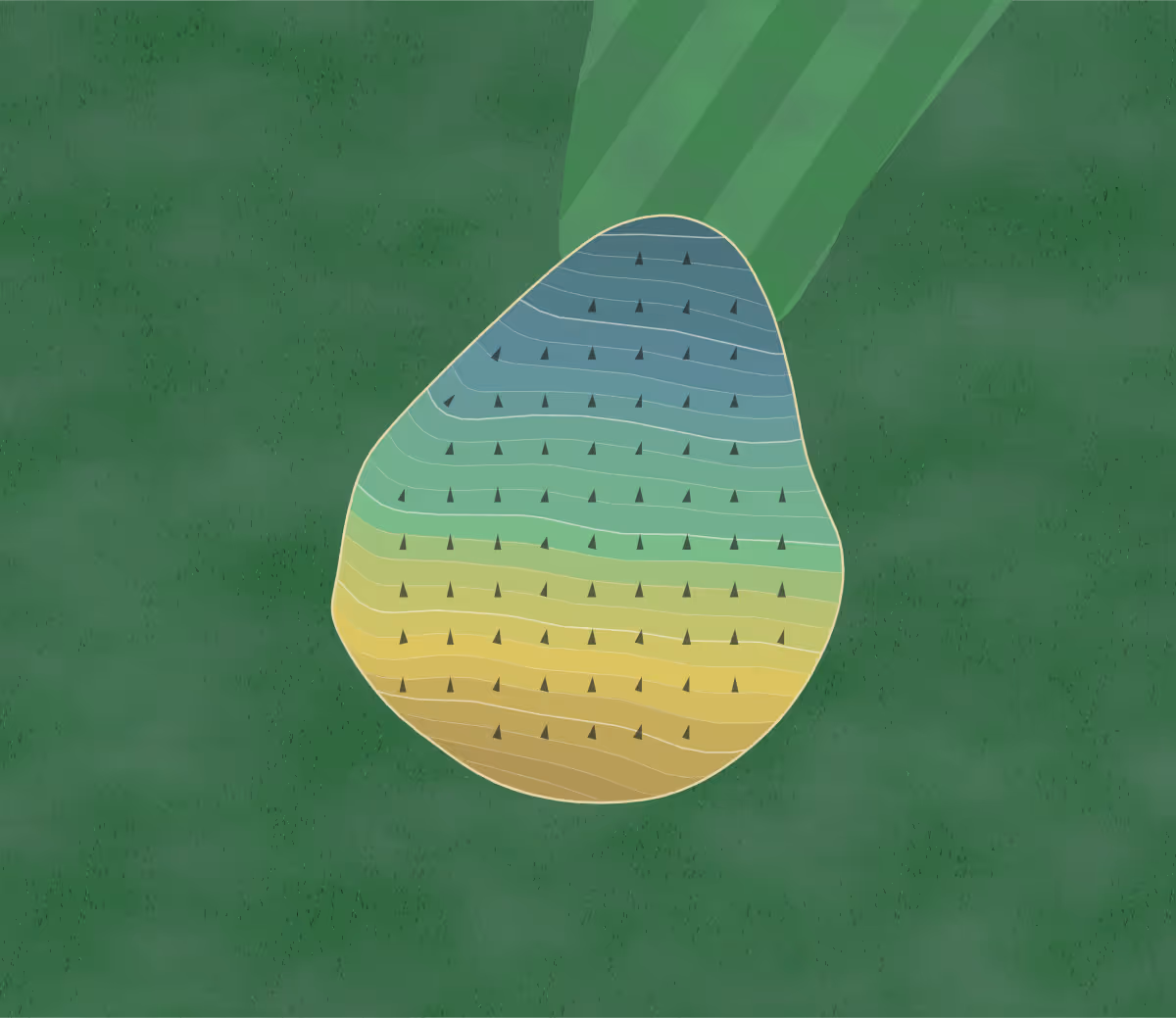 Green contour map of Chipeta in Grand Junction, Colorado — 223 elevation contours at a 3-inch interval with fall-line arrows, traced from 1-meter lidar