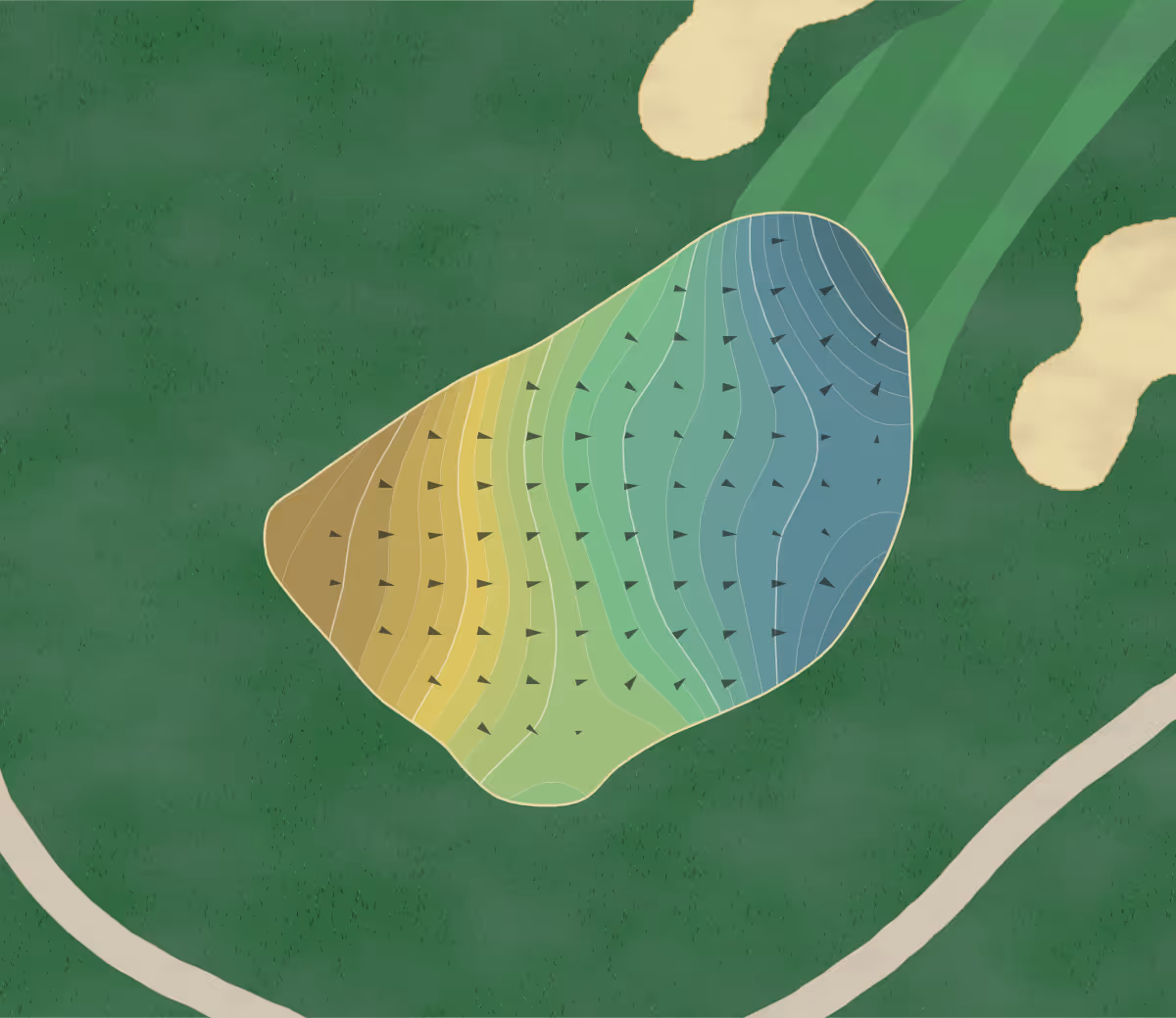 Green contour map of Cleghorn in Rutherfordton, North Carolina — 290 elevation contours at a 3-inch interval with fall-line arrows, traced from 1-meter lidar