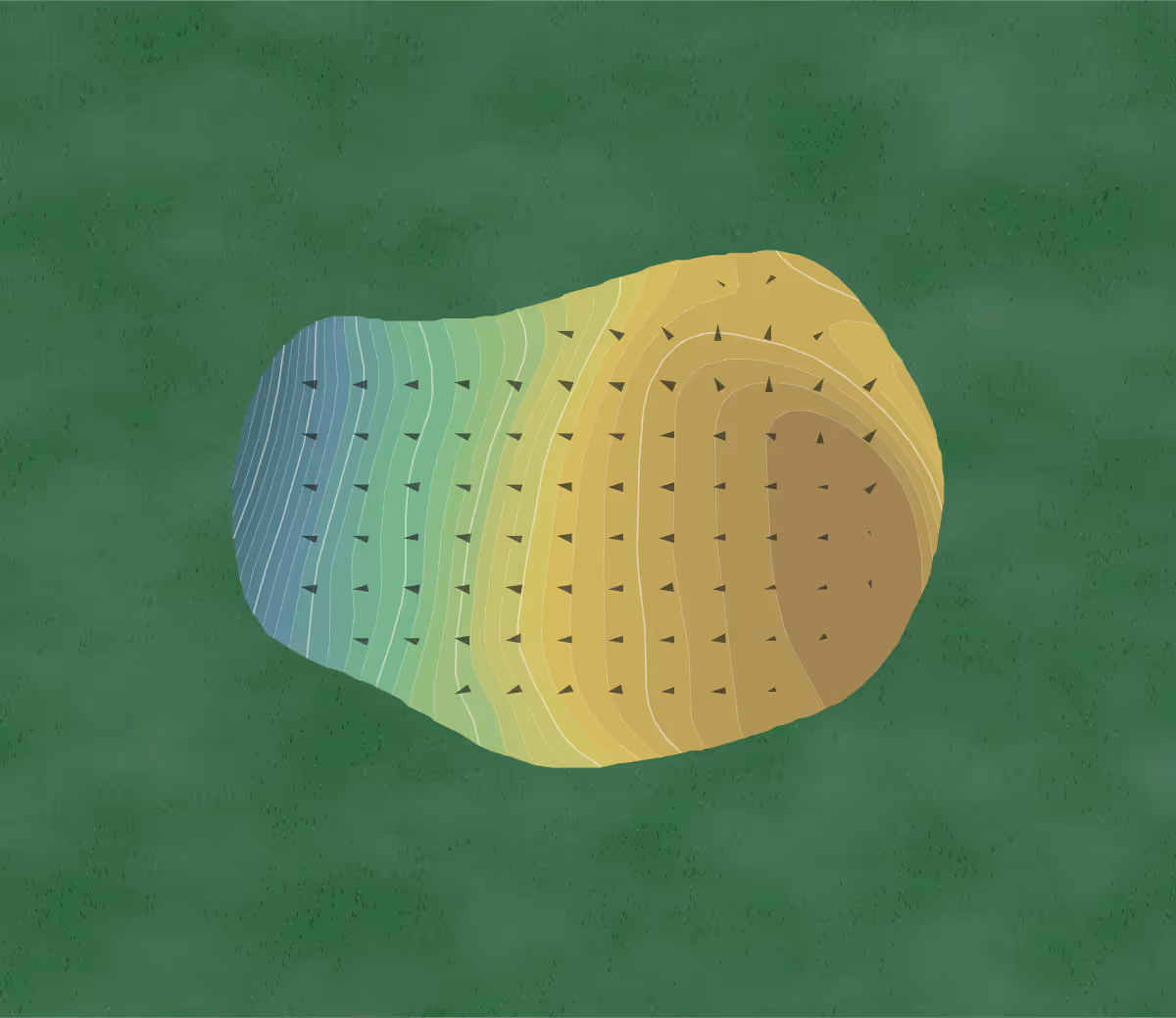 Green contour map of Cloverleaf in Alton, Illinois — 187 elevation contours at a 3-inch interval with fall-line arrows, traced from 1-meter lidar