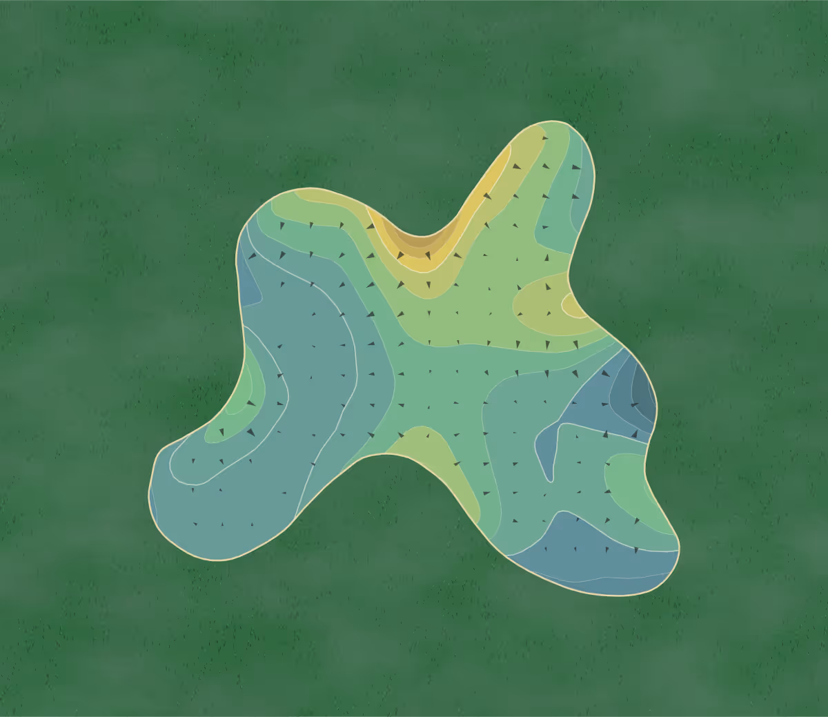 Green contour map of Club Olde in Naples, Florida — 182 elevation contours at a 3-inch interval with fall-line arrows, traced from 1-meter lidar