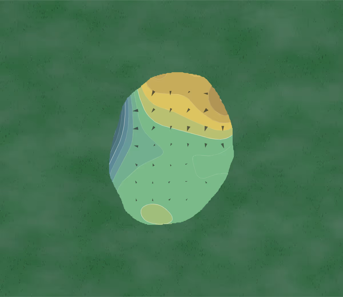 Green contour map of Cobre Valley in Globe, Arizona — 66 elevation contours at a 3-inch interval with fall-line arrows, traced from 1-meter lidar