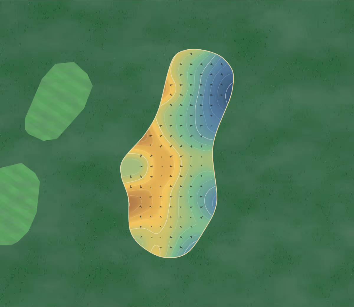 Green contour map of Columbine in Littleton, Colorado: 298 elevation contours at a 3-inch interval with fall-line arrows, traced from 1-meter lidar