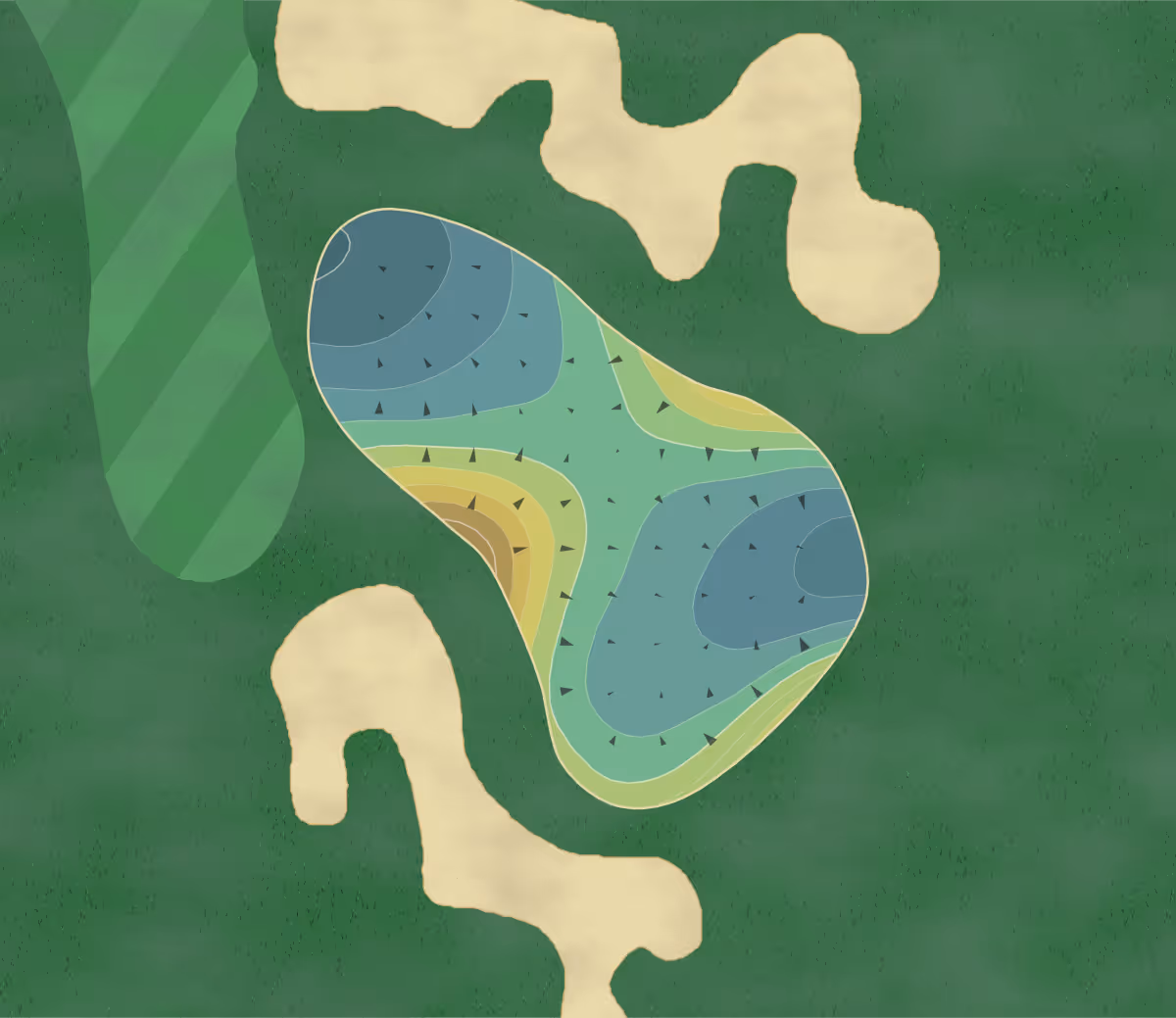 Green contour map of Conestoga in Mesquite, Nevada — 255 elevation contours at a 3-inch interval with fall-line arrows, traced from 1-meter lidar