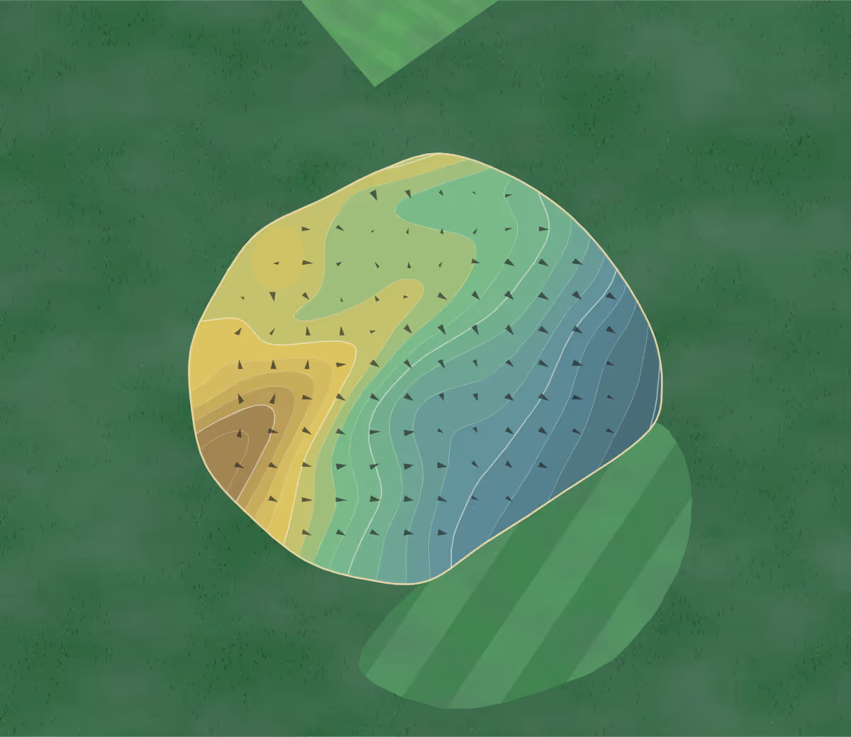 Green contour map of Coonskin Park in Charleston, West Virginia — 235 elevation contours at a 3-inch interval with fall-line arrows, traced from 1-meter lidar