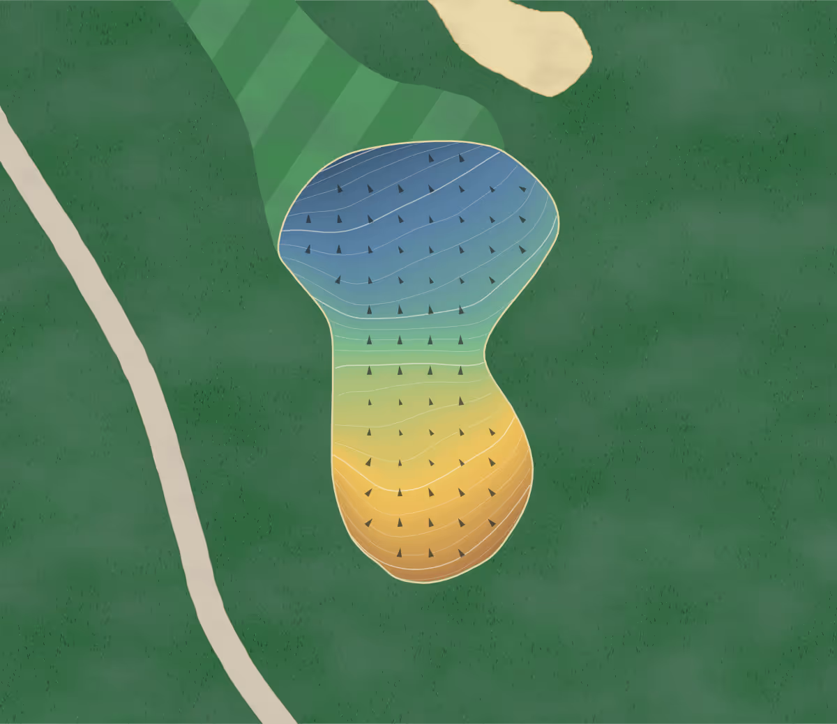 Green contour map of Cordillera in Edwards, Colorado: 121 elevation contours at a 3-inch interval with fall-line arrows, traced from 1-meter lidar