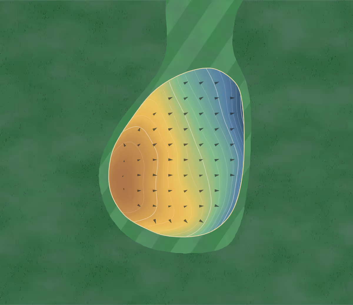 Green contour map of Crawford Hills in Girard, Kansas: 83 elevation contours at a 3-inch interval with fall-line arrows, traced from 1-meter lidar