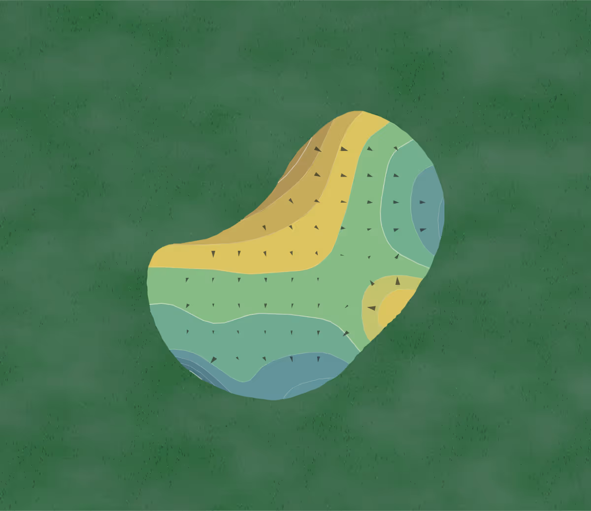 Green contour map of Hard Labor in Social Circle, Georgia — 9 elevation contours at a 3-inch interval with fall-line arrows, traced from 1-meter lidar