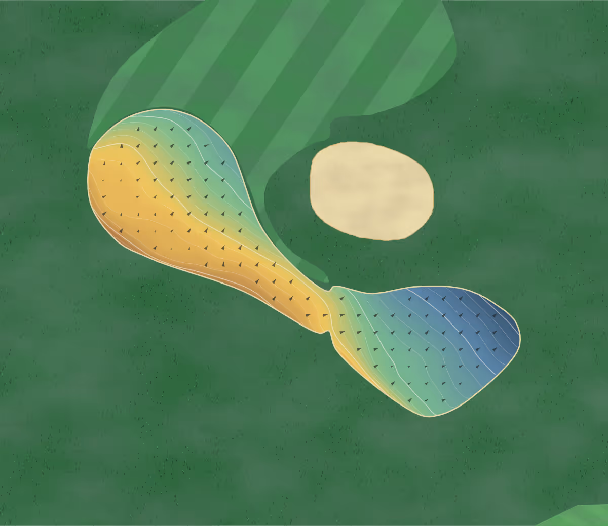 Green contour map of Creekview in Edgerton, Wisconsin: 77 elevation contours at a 3-inch interval with fall-line arrows, traced from 1-meter lidar