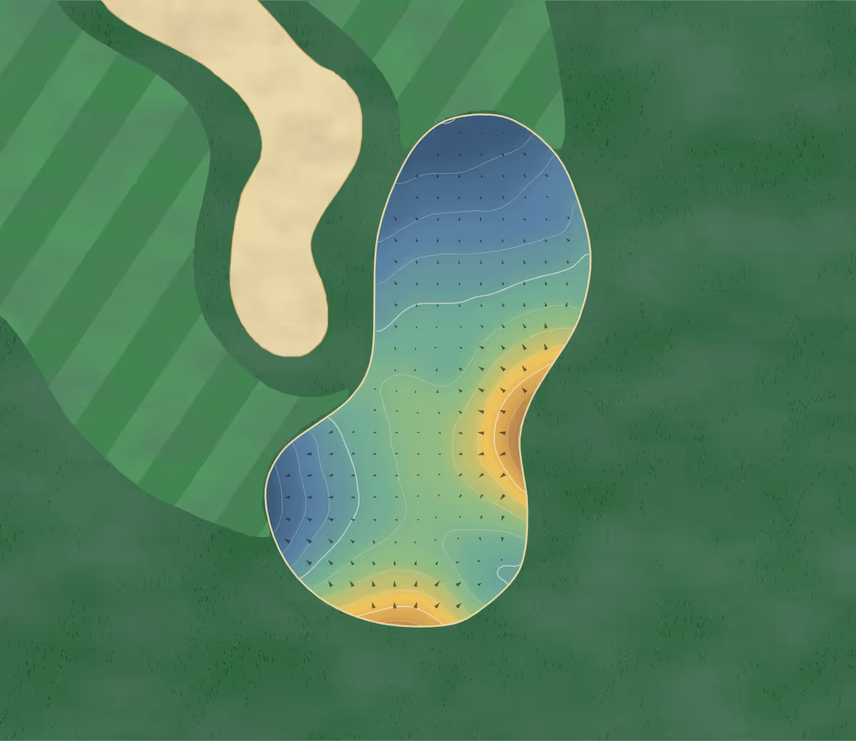 Green contour map of Crooked Water in Minnetrista, Minnesota — 189 elevation contours at a 3-inch interval with fall-line arrows, traced from 1-meter lidar