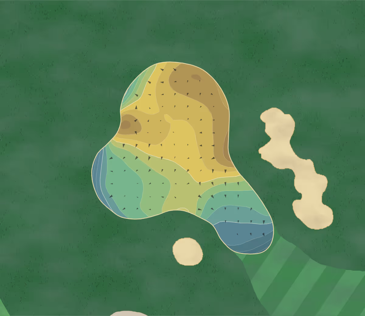 Green contour map of Crumpin Fox in Bernardston, Massachusetts — 279 elevation contours at a 3-inch interval with fall-line arrows, traced from 1-meter lidar