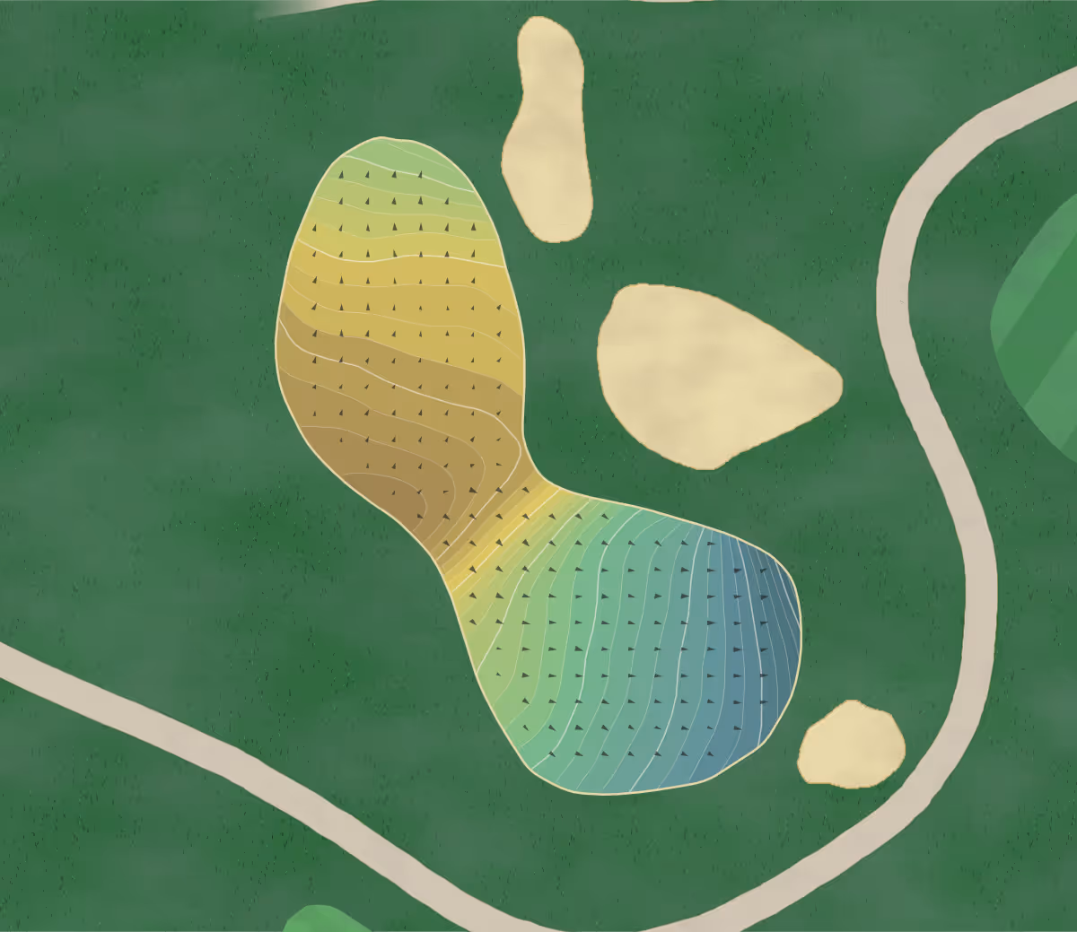 Green contour map of Crystal Lake in Haverhill, Massachusetts — 247 elevation contours at a 3-inch interval with fall-line arrows, traced from 1-meter lidar