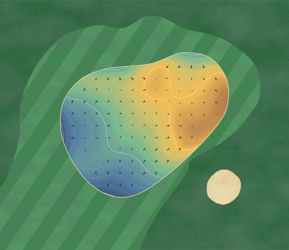 Green contour map of Cypress Creek Golfers in Smithfield, Virginia: 224 elevation contours at a 3-inch interval with fall-line arrows, traced from 1-meter lidar