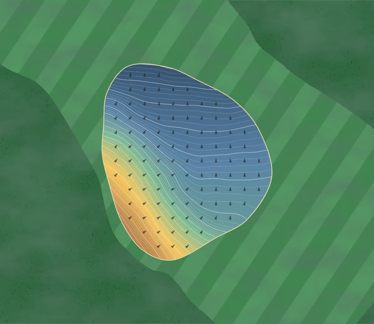 Green contour map of Dan Hall Mountain in Haysi, Virginia — 254 elevation contours at a 3-inch interval with fall-line arrows, traced from 1-meter lidar