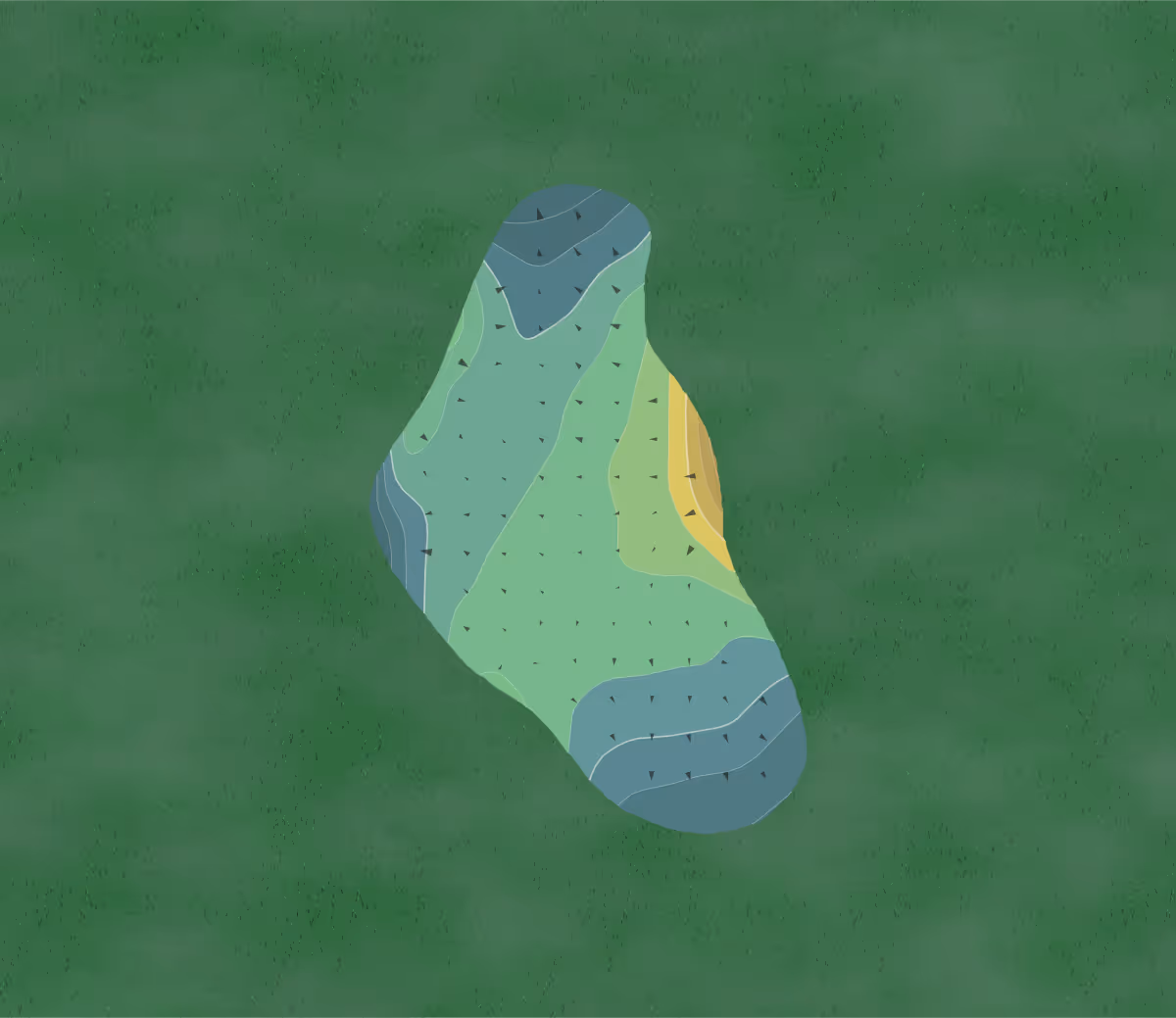 Green contour map of Dearborn in Dearborn, Michigan — 32 elevation contours at a 3-inch interval with fall-line arrows, traced from 1-meter lidar