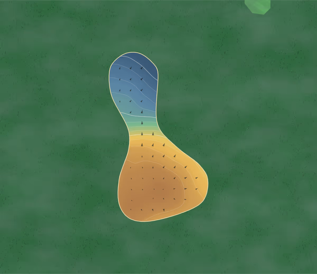 Green contour map of Delphos in Delphos, Ohio — 156 elevation contours at a 3-inch interval with fall-line arrows, traced from 1-meter lidar