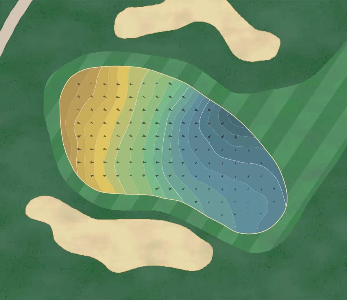 Green contour map of Derby in Derby, Kansas — 235 elevation contours at a 3-inch interval with fall-line arrows, traced from 1-meter lidar