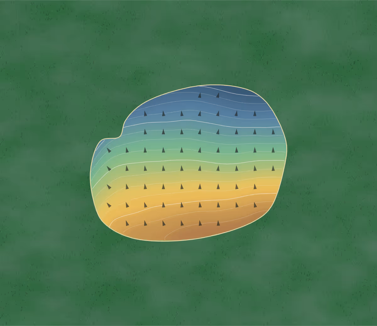 Green contour map of Derby Grange in Dubuque, Iowa: 109 elevation contours at a 3-inch interval with fall-line arrows, traced from 1-meter lidar