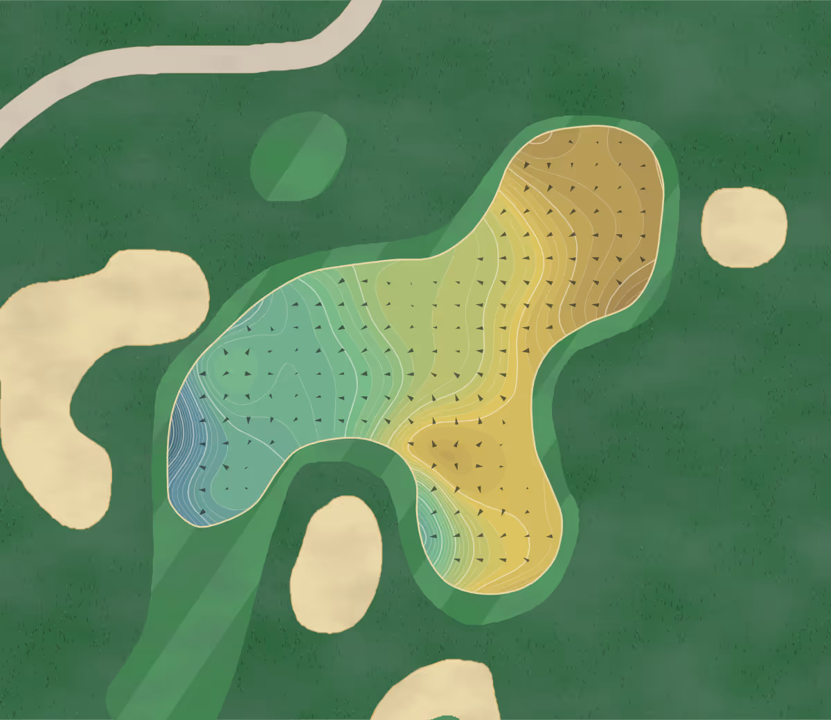 Green contour map of Desert Canyon in Orondo, Washington — 449 elevation contours at a 3-inch interval with fall-line arrows, traced from 1-meter lidar