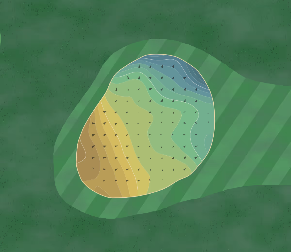 Green contour map of Devils Lake in Manitou Beach, Michigan — 229 elevation contours at a 3-inch interval with fall-line arrows, traced from 1-meter lidar