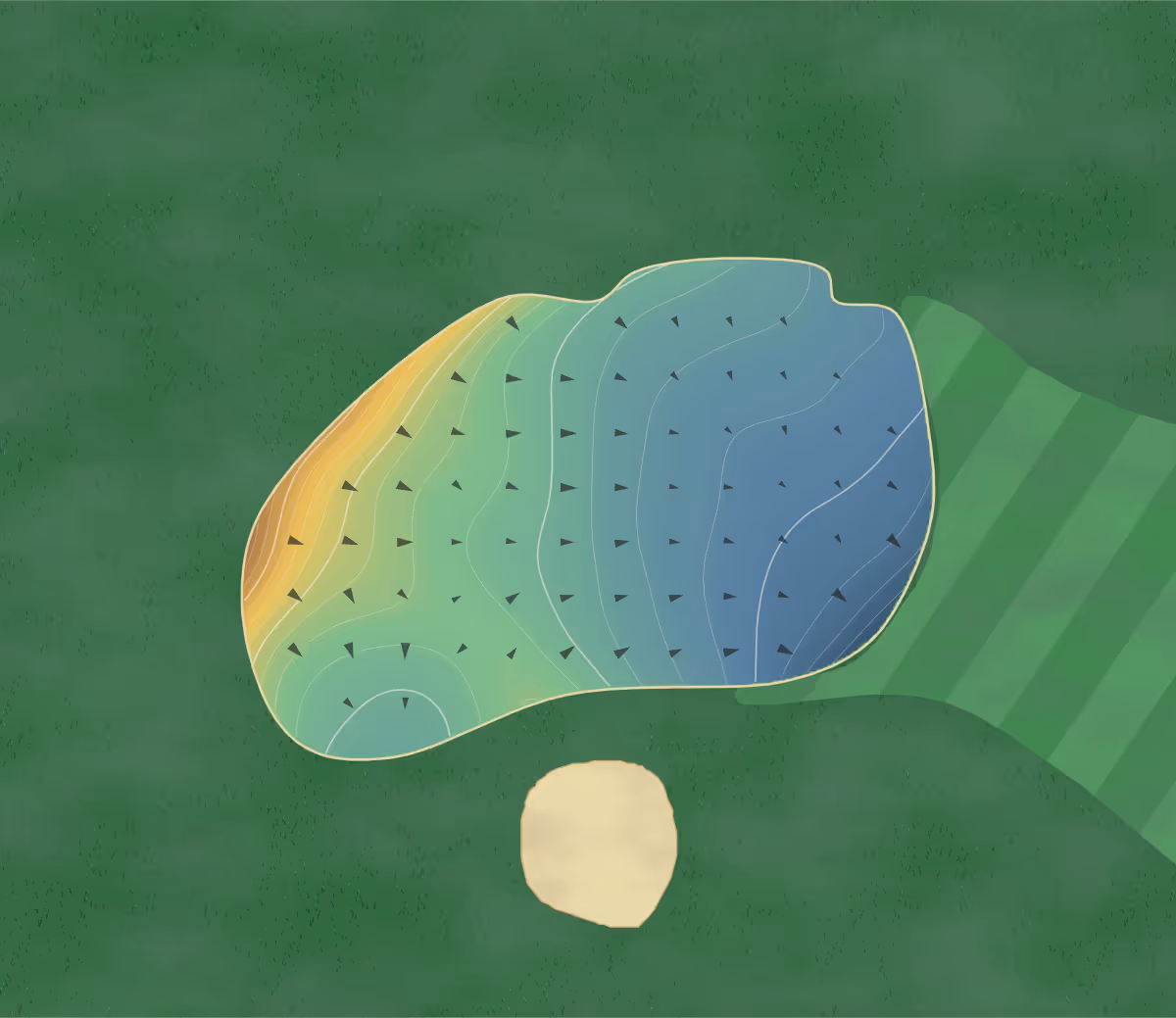 Green contour map of Dodge City in Dodge City, Kansas: 136 elevation contours at a 3-inch interval with fall-line arrows, traced from 1-meter lidar