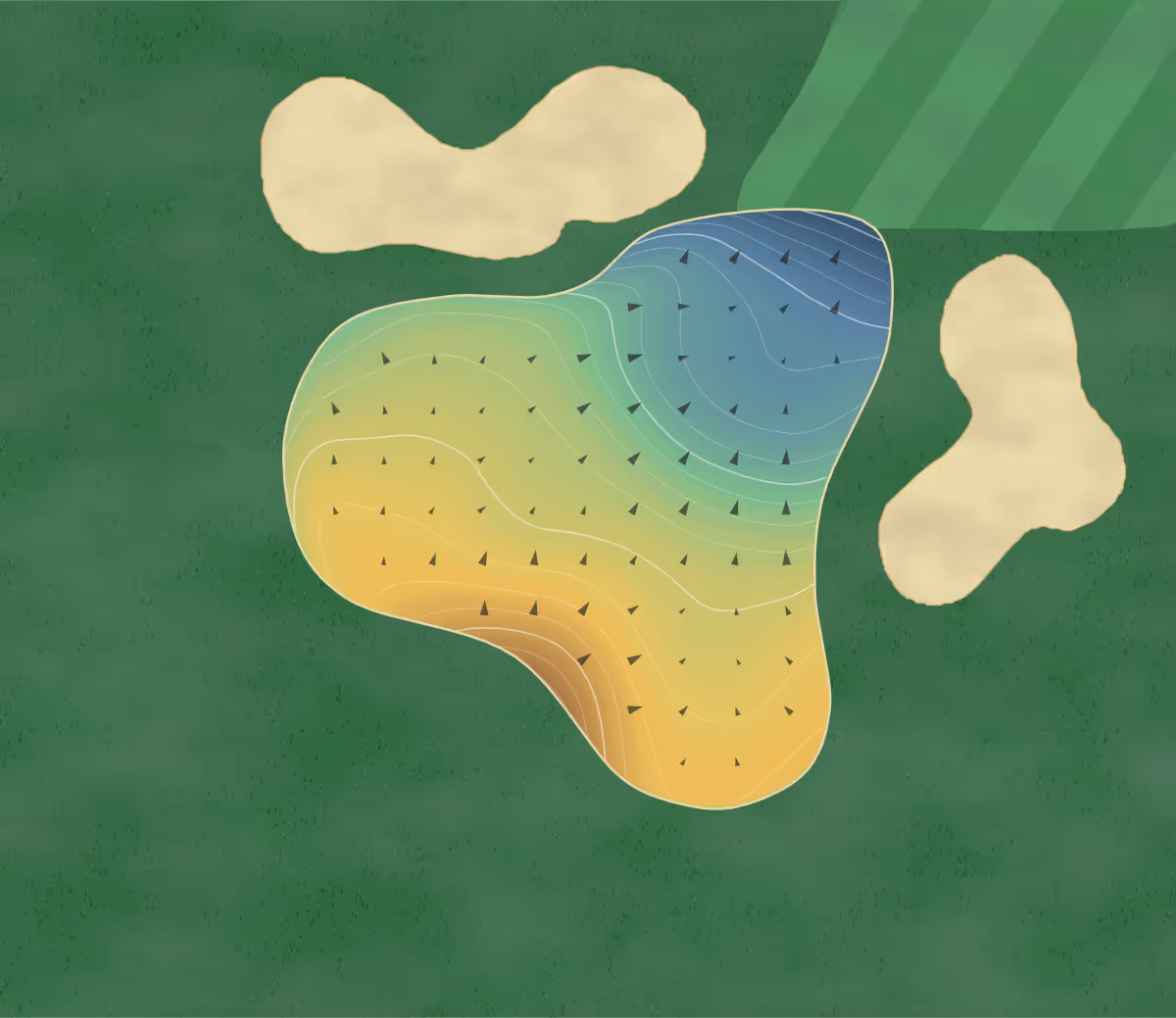 Green contour map of Doublegate in Albany, Georgia — 211 elevation contours at a 3-inch interval with fall-line arrows, traced from 1-meter lidar