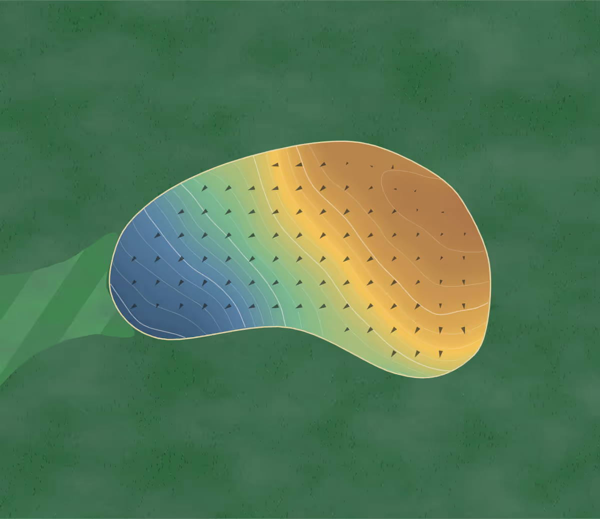 Green contour map of Dub's Dread in Kansas City, Kansas: 191 elevation contours at a 3-inch interval with fall-line arrows, traced from 1-meter lidar