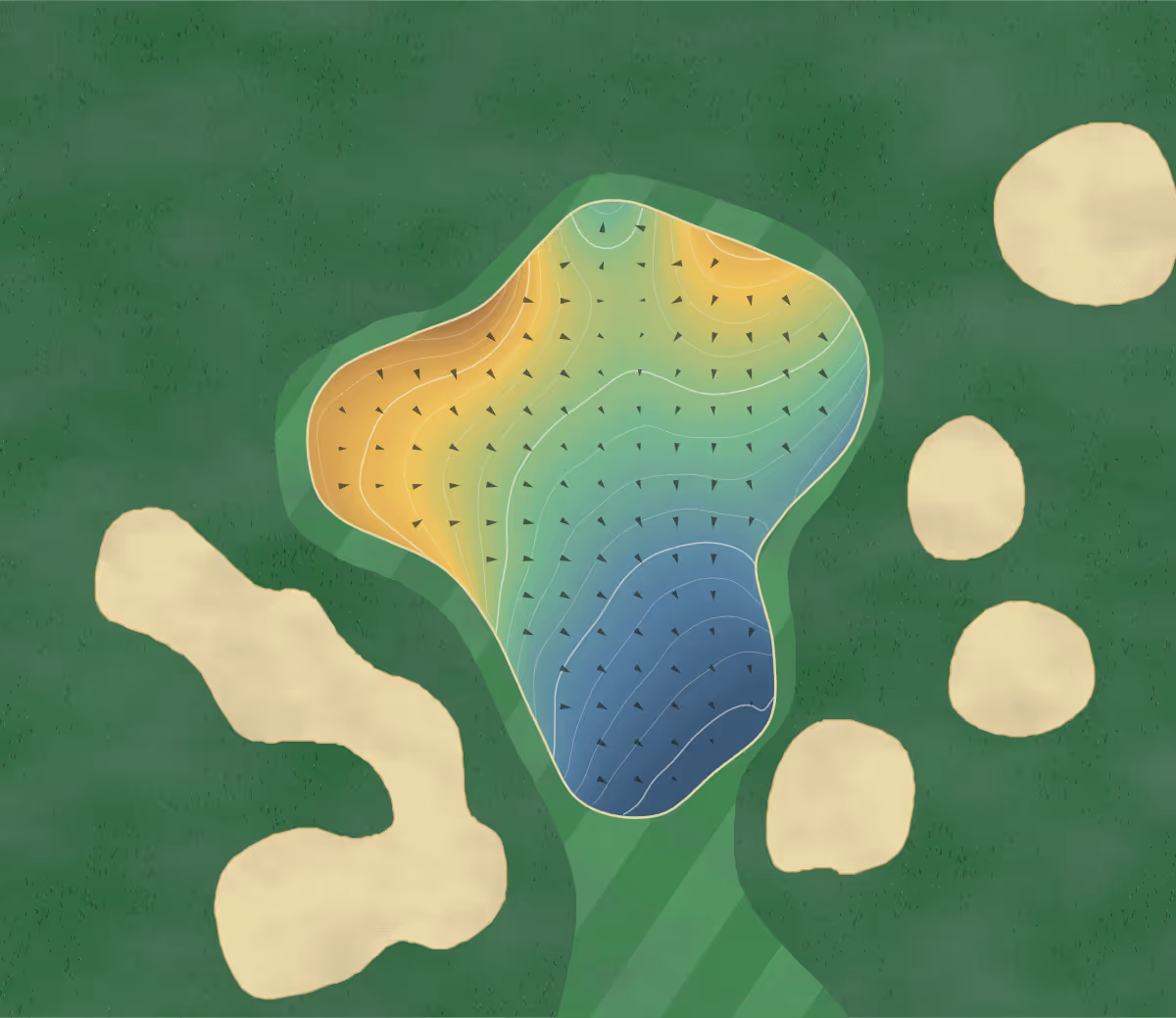 Green contour map of Duncan Meadows in Duncan, Canada: 251 elevation contours at a 8-centimeter interval with fall-line arrows, traced from 1-meter lidar