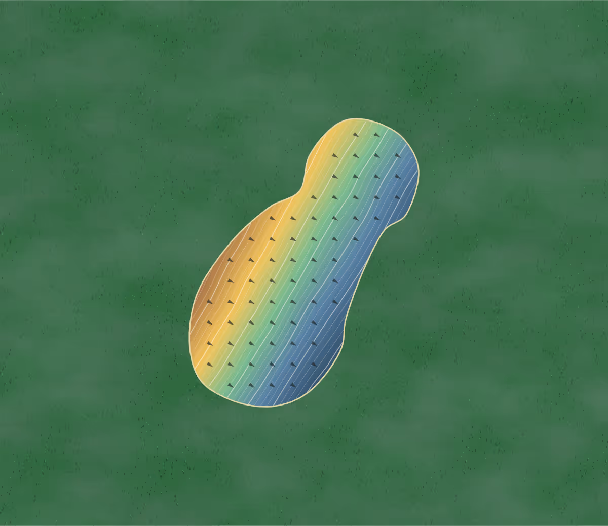 Green contour map of Dunmore East in Waterford, Ireland: 58 elevation contours at a 8-centimeter interval with fall-line arrows, traced from 1-meter lidar