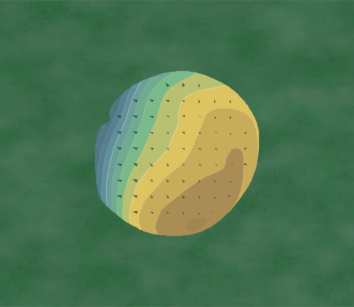 Green contour map of Eagle Creek Country Club in Dry Ridge, Kentucky — 184 elevation contours at a 3-inch interval with fall-line arrows, traced from 1-meter lidar