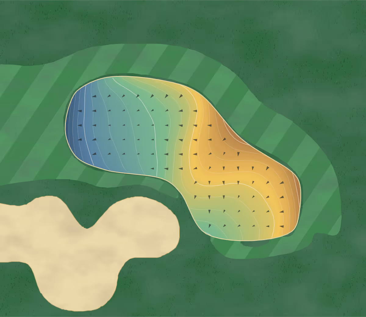 Green contour map of Eagle Creek in Joplin, Missouri: 198 elevation contours at a 3-inch interval with fall-line arrows, traced from 1-meter lidar