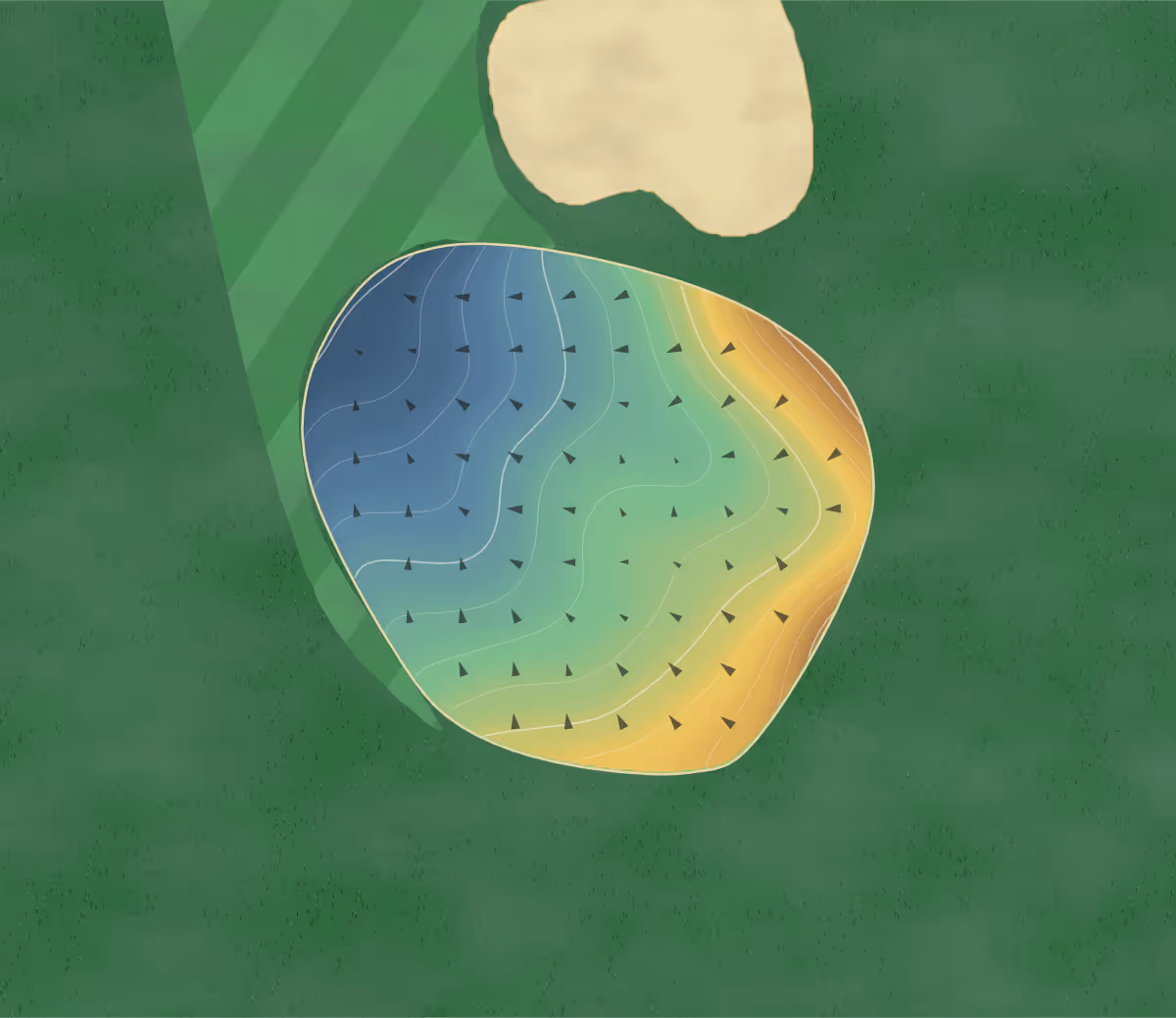 Green contour map of Eagle Lake in Syracuse, Utah: 77 elevation contours at a 3-inch interval with fall-line arrows, traced from 1-meter lidar