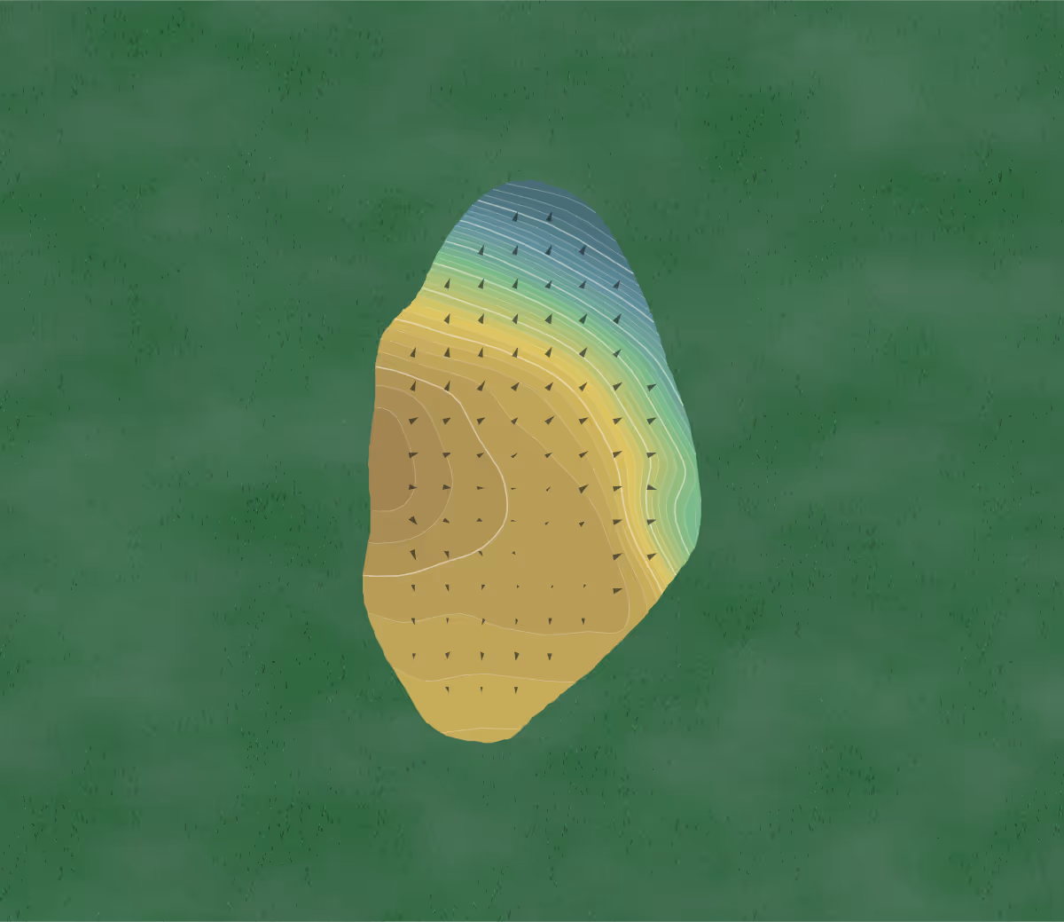 Green contour map of Eagle Ridge in Coleraine, Minnesota — 345 elevation contours at a 3-inch interval with fall-line arrows, traced from 1-meter lidar
