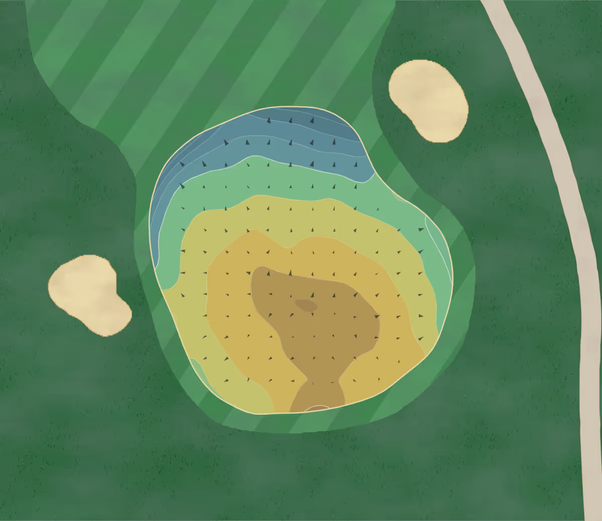 Green contour map of Eastman Gl in Grantham, New Hampshire — 181 elevation contours at a 3-inch interval with fall-line arrows, traced from 1-meter lidar