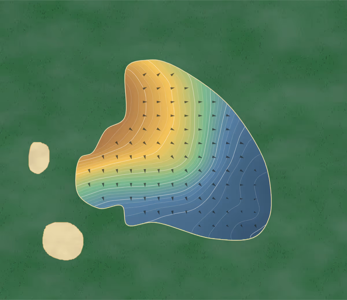 Green contour map of Echo Farms in Wilmington, North Carolina: 121 elevation contours at a 3-inch interval with fall-line arrows, traced from 1-meter lidar