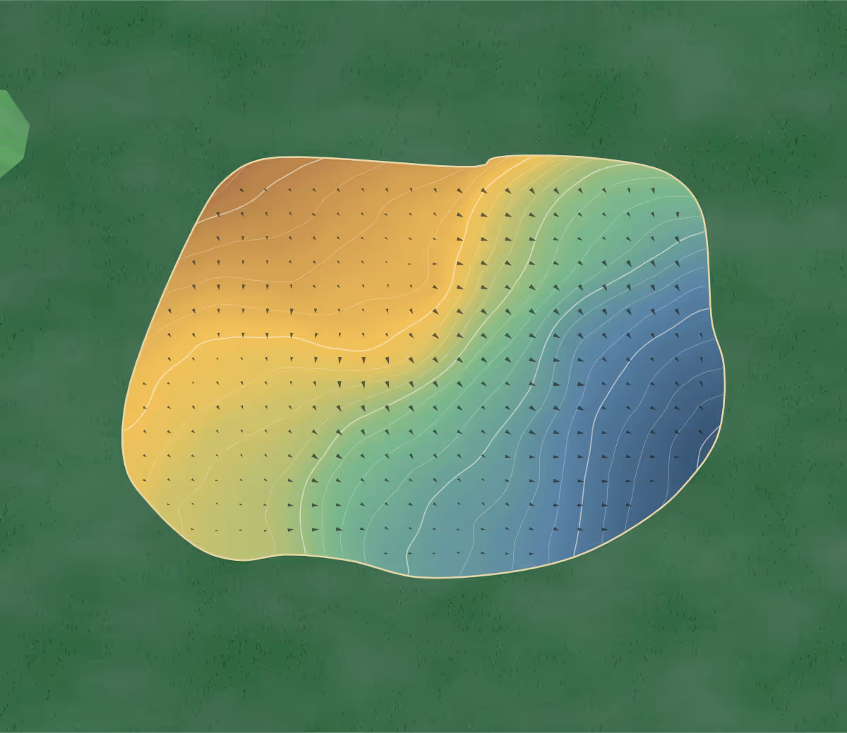 Green contour map of Echo Valley in Waukee, Iowa: 269 elevation contours at a 3-inch interval with fall-line arrows, traced from 1-meter lidar