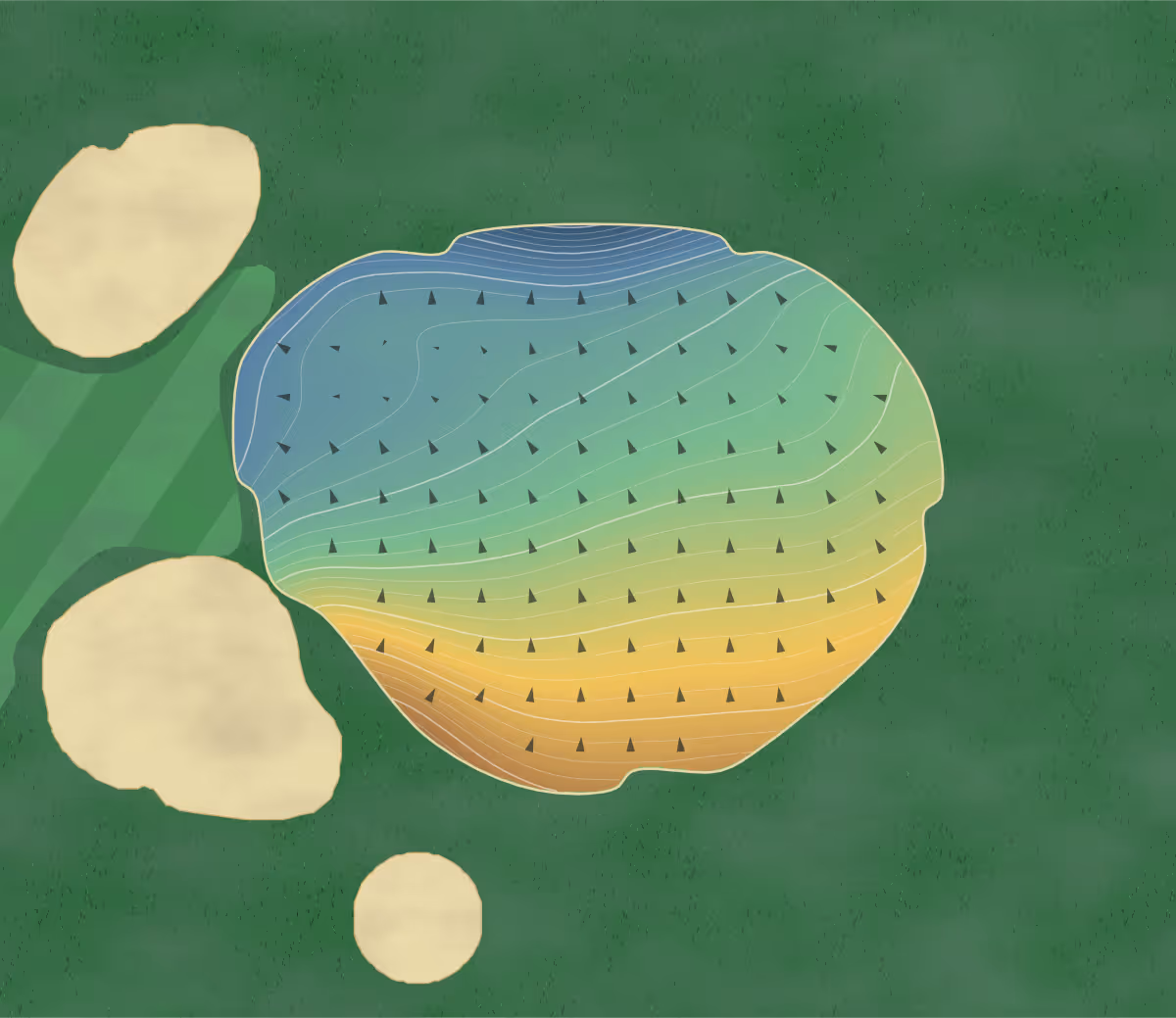 Green contour map of Eisenhower in Colorado Springs, Colorado: 770 elevation contours at a 3-inch interval with fall-line arrows, traced from 1-meter lidar