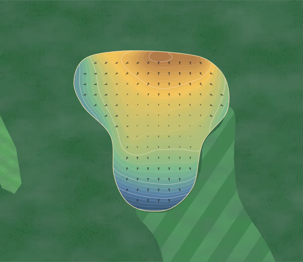 Green contour map of Elkhorn Valley in Hooper, Nebraska: 89 elevation contours at a 3-inch interval with fall-line arrows, traced from 1-meter lidar