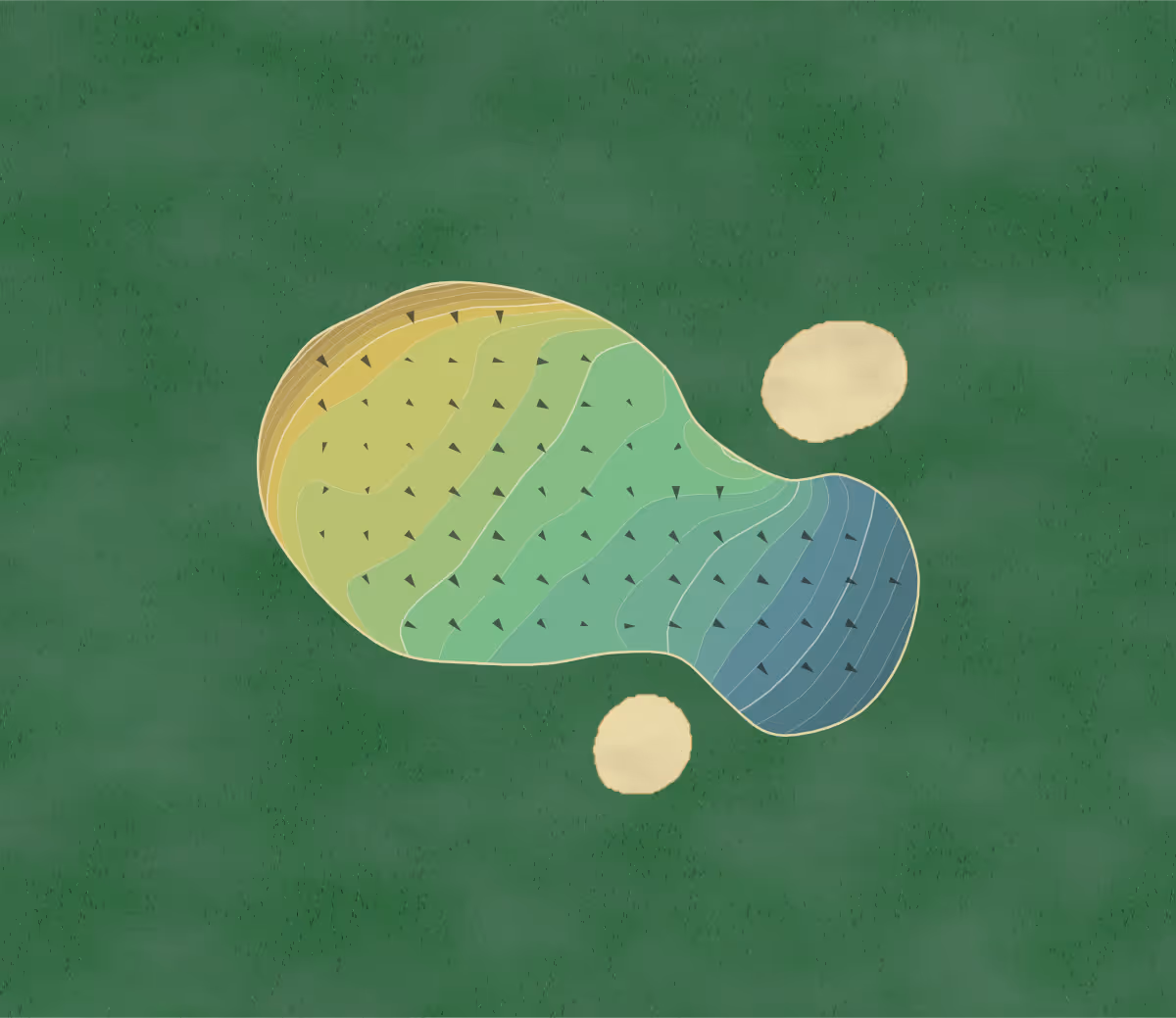 Green contour map of Ellesmere GC in Ellesmere Port, England — 189 elevation contours at a 8-centimeter interval with fall-line arrows, traced from 1-meter lidar