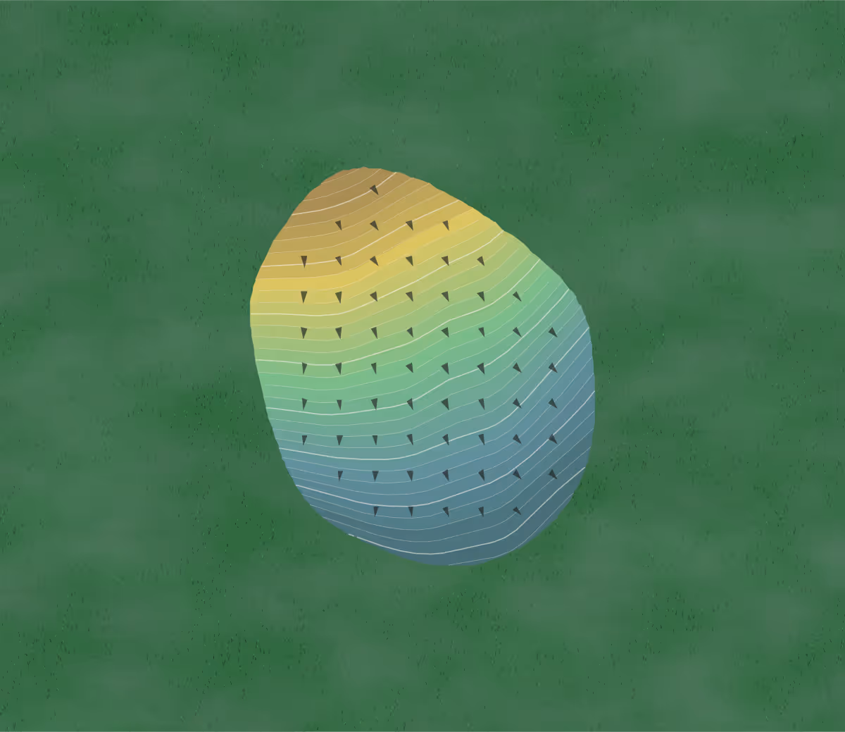 Green contour map of Emerald Hill in Sterling, Illinois — 161 elevation contours at a 3-inch interval with fall-line arrows, traced from 1-meter lidar