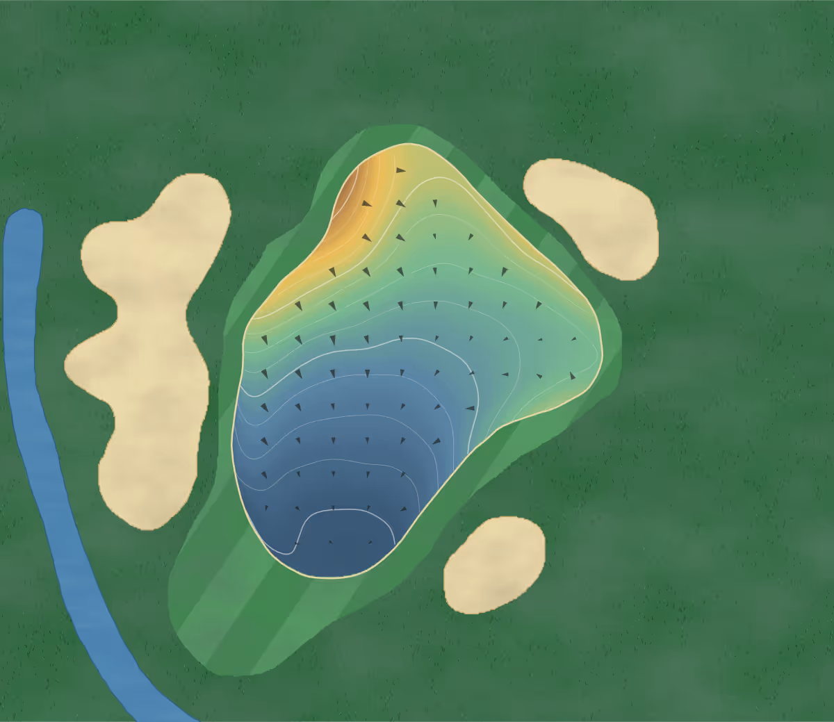 Green contour map of Eastlake in Chula Vista, California — 28 elevation contours at a 3-inch interval with fall-line arrows, traced from 1-meter lidar