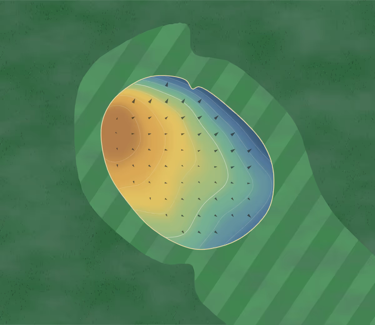 Green contour map of Enders Lake in Enders, Nebraska — 72 elevation contours at a 3-inch interval with fall-line arrows, traced from 1-meter lidar