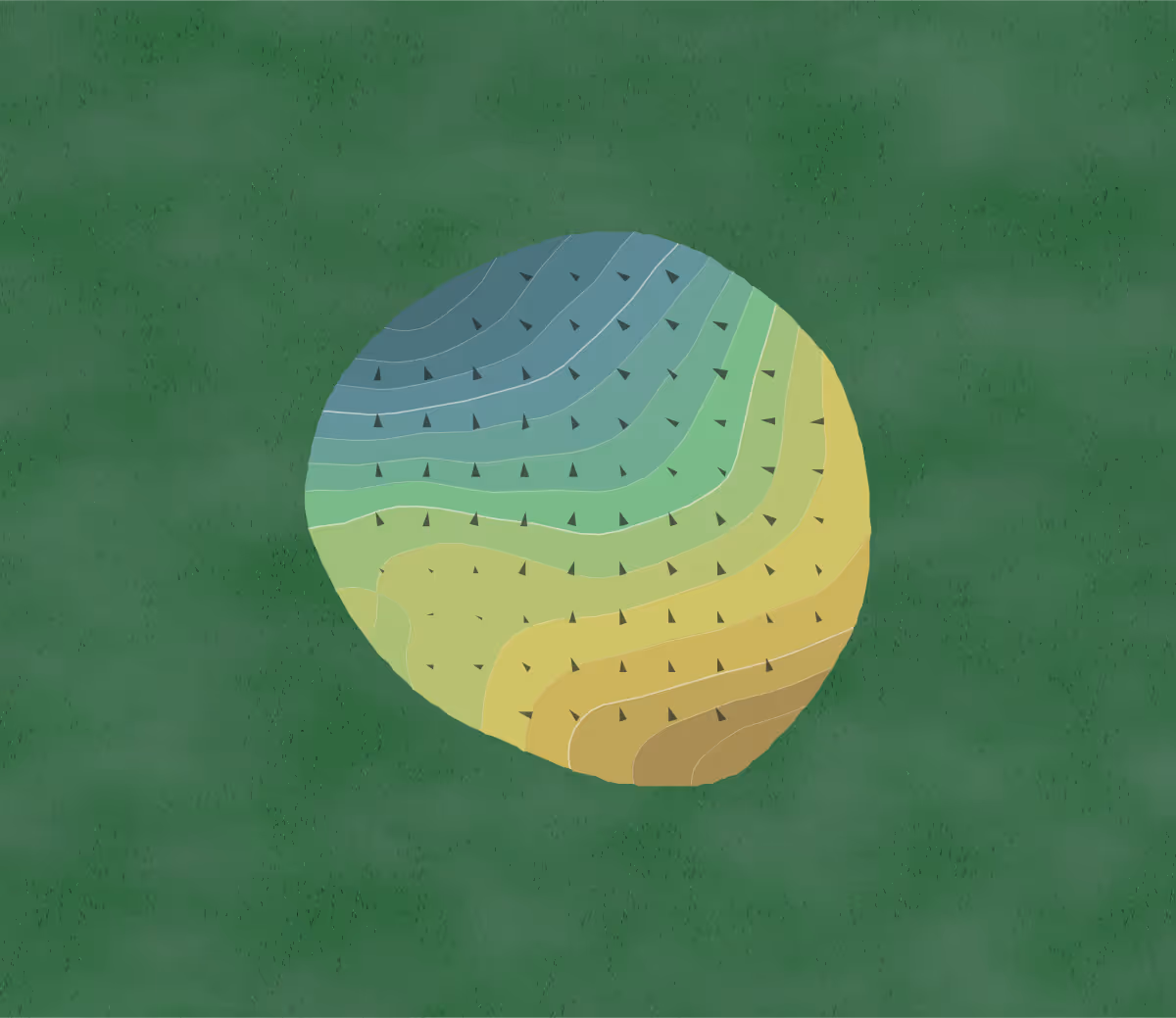 Green contour map of Evergreen Golf Course in Grand Haven, Michigan — 75 elevation contours at a 3-inch interval with fall-line arrows, traced from 1-meter lidar