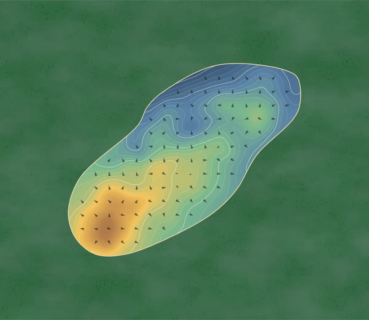 Green contour map of Fantasy Valley in Oakland, Maryland: 226 elevation contours at a 3-inch interval with fall-line arrows, traced from 1-meter lidar